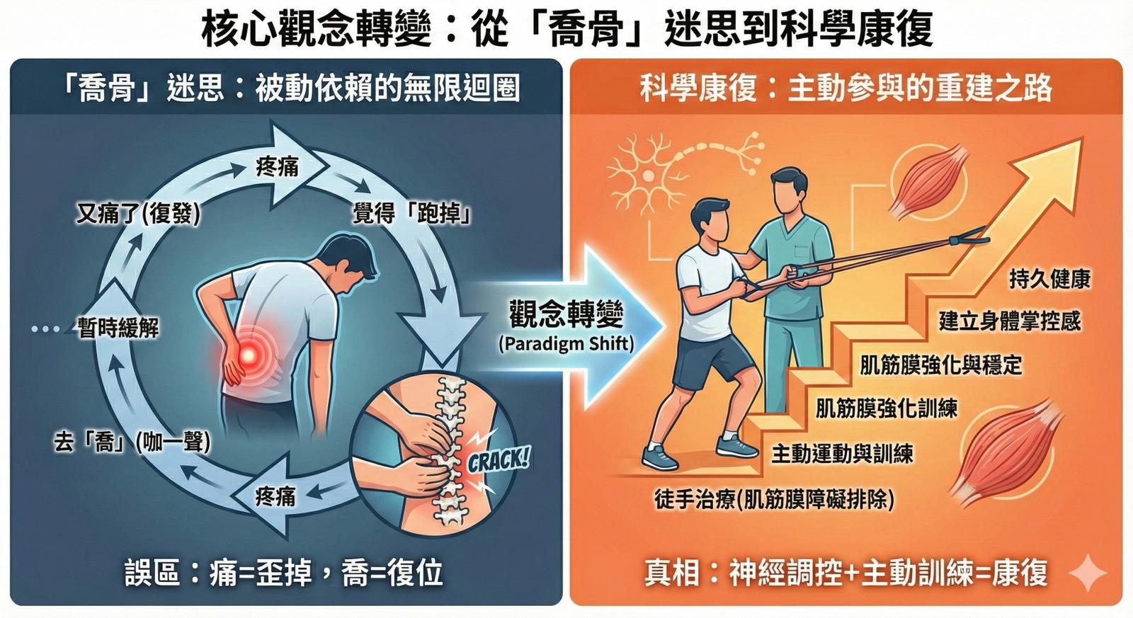 💥 從「喬骨」迷思到科學康復：你的疼痛真的是「跑掉」了嗎？🤔