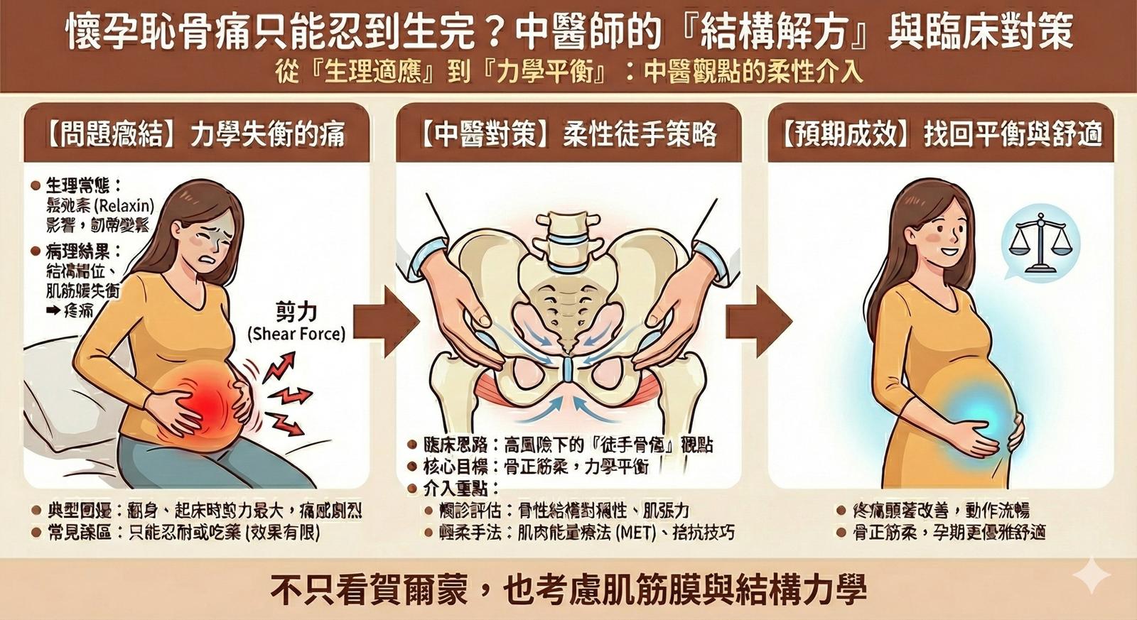 懷孕恥骨痛只能忍到生完？中醫師的「結構解方」與臨床對策