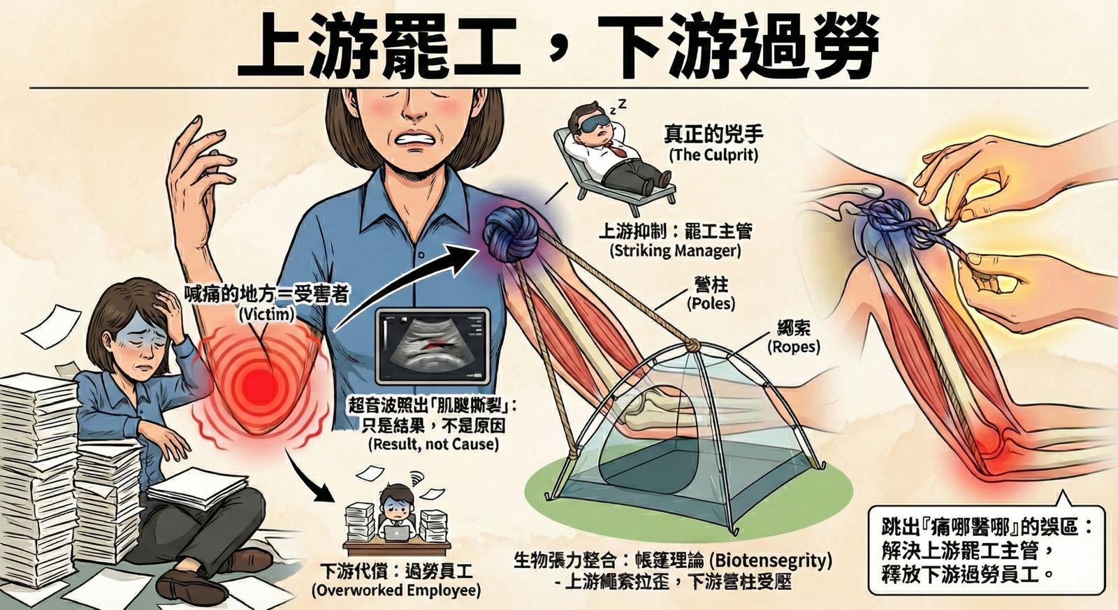 手肘痛了數個月、超音波照出撕裂傷...最後兇手竟然是「肩膀」！