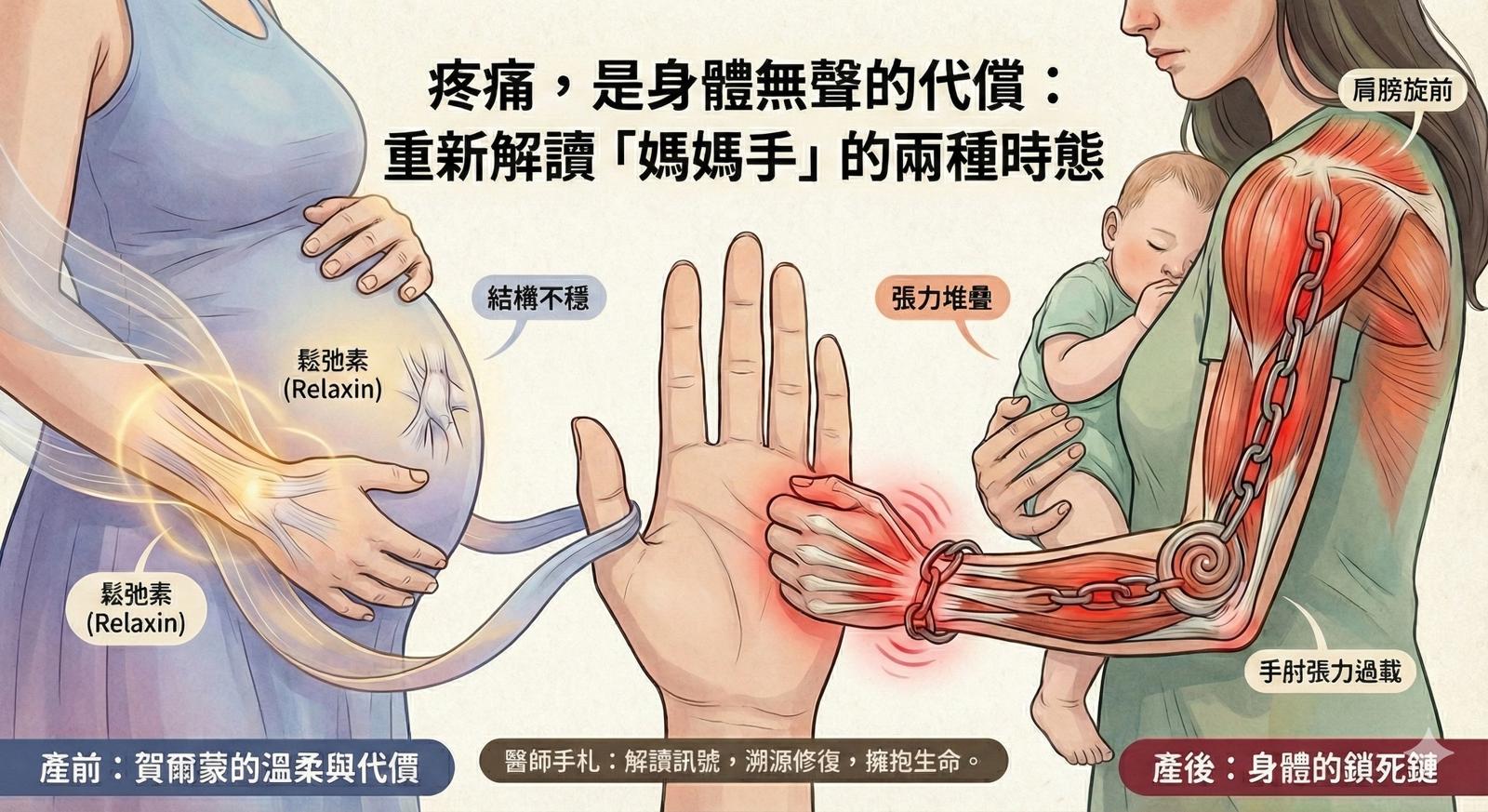 疼痛，是身體無聲的代償：重新解讀關於「媽媽手」的兩種時態