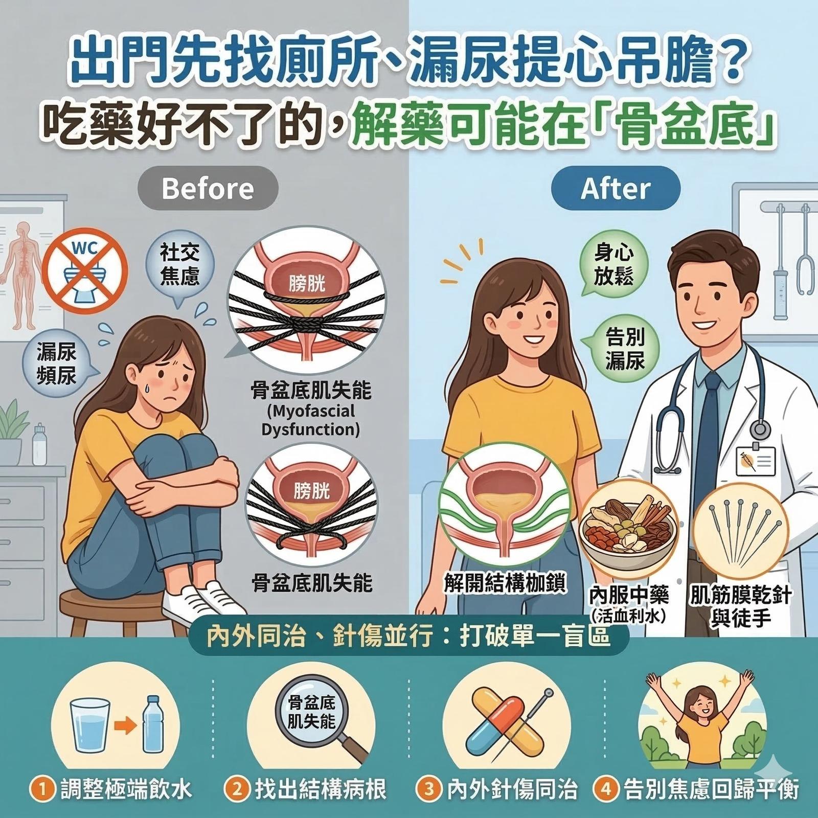 出門先找廁所、打噴嚏提心吊膽？吃藥好不了的頻尿與漏尿，解藥可能藏在「骨盆底」